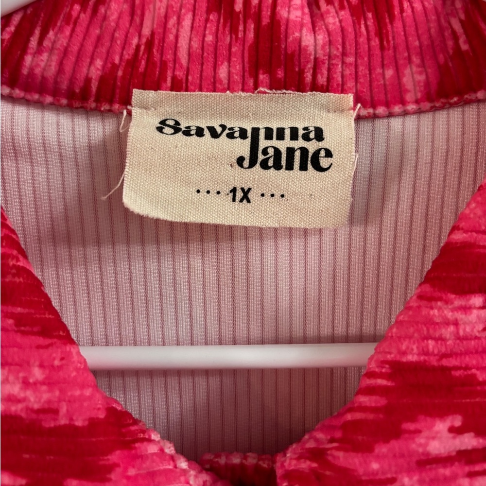 Savanna Jane Fuchsia Ribbed Jacket - Picture 3 of 5